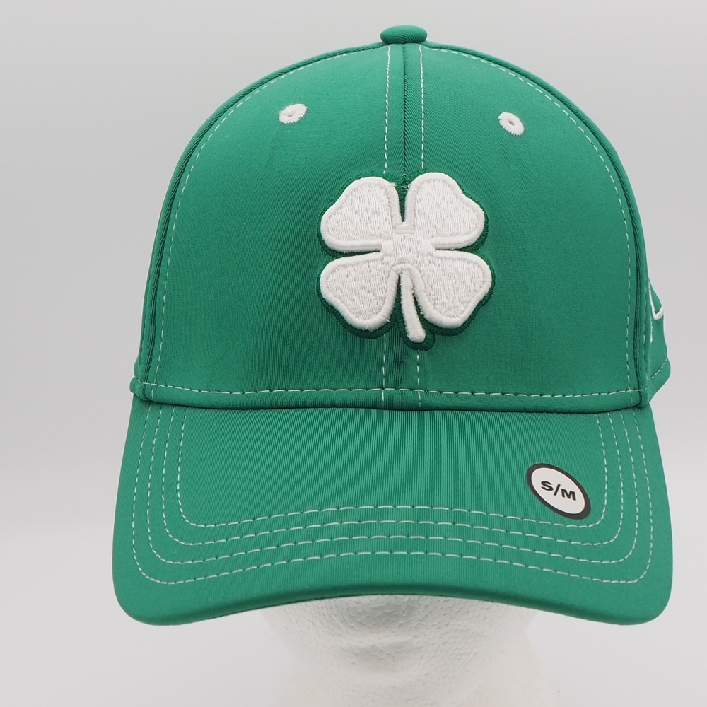 Black Clover Premium lover Fitted Hat S/M Green Live Lucky FlexFit NWOT Golf Hat